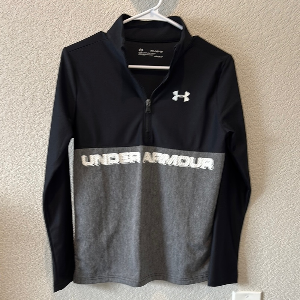Boy’s Under Armour Black and Gray Pullover